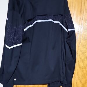 Fabletics Black Jacket with White Accents